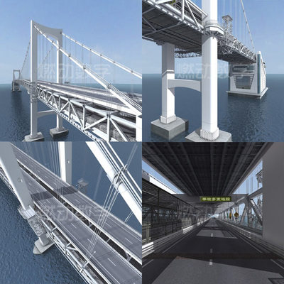 桥梁工程施工三维动画