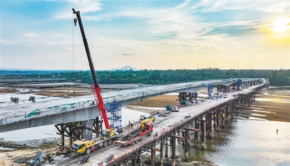 海南环岛旅游公路儋州段光村大桥加快建设